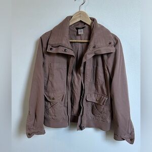 J. Crew Bomber Jacket Zip 100% Cotton Size 4